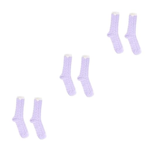 GALPADA Dormindo 3 Pares De Chinelos Infantis Meias Infantis Chinelos Internos Cama Fofa Clima Meias Quentes E Macias Para Dormir Meias Quentes Meias De Cama Meias Térmicas Meias De