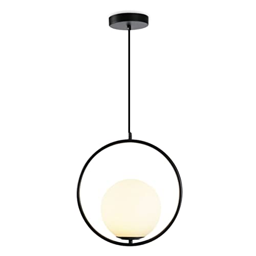 Kco Lighting Modern Globe Pendant Light Black Large Globe Hanging Light Fixture With Frosted Glass Lampshade Adjustable Ball Pendant Light For Kitchen Island Living Room Beside… #TOP22