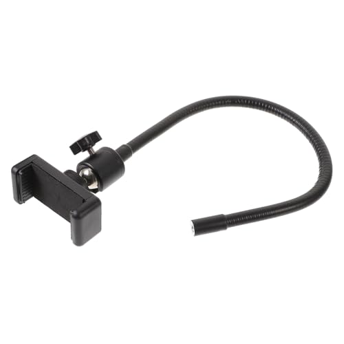 BESPORTBLE 1Set Flexible Phone Holder Tripod Mount Adapter with Interface Hose Ball Head Dual Mobile Clip for Tripod Use