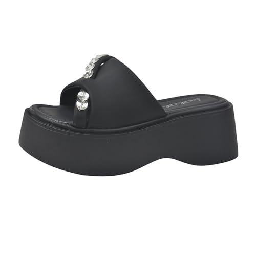 High heeled sandals Versatile flat-soled fashionable flip flops for women, comfortable and casual outdoor wear, versatile sandals