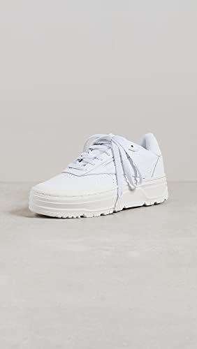Reebok Women's Club C Double Geo Sneaker, White/Chalk, 8.5 | Image 1