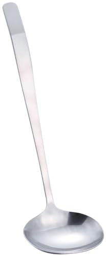 下村企販 最後まですくいやすい お玉 21cm 【日本製】 食洗機対応 継ぎ目がない 注ぎやすい 小ぶり 25ml 盛り付け シンプル 味噌汁 煮物 小鉢 茶碗蒸し ステンレス 燕三条 46027