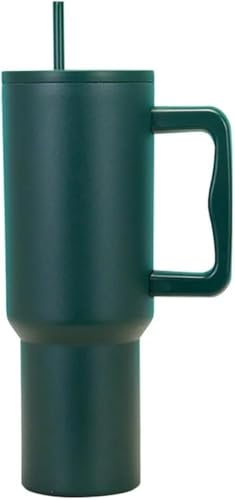 PRACHAND 40oz Tumbler with Handle and Straw Lid, Reusable Insulat...