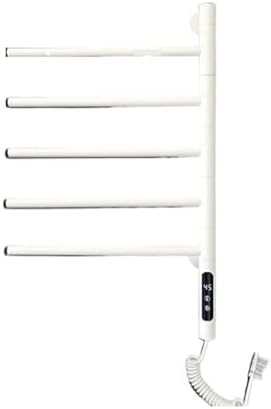 180°Rotating Towel Warmers Punch-Free Stainless Steel WiFi Electric Towel Rack Heating Dryer Rack Bathroom Accessories (Upgraded White WiFi)