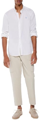 SPRINGFILED Camisa lino color, Camisa Hombre, white, L