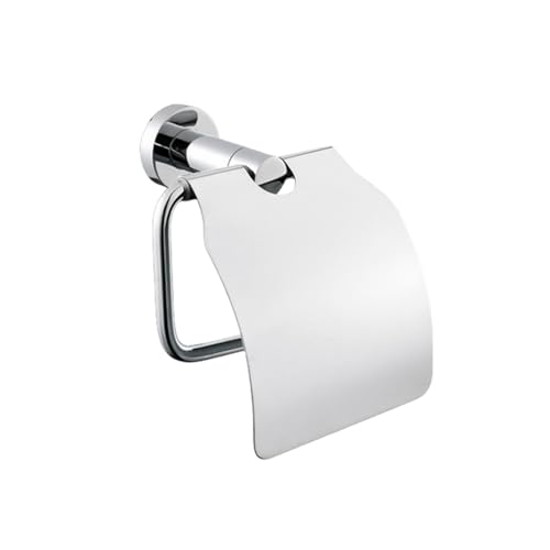 Juego completo de accesorios de baño cromados – Soporte para escobilla de baño de acero inoxidable, soporte para papel higiénico, toallero, jabonera, ganchos de pared y estante – Elegante y de baño