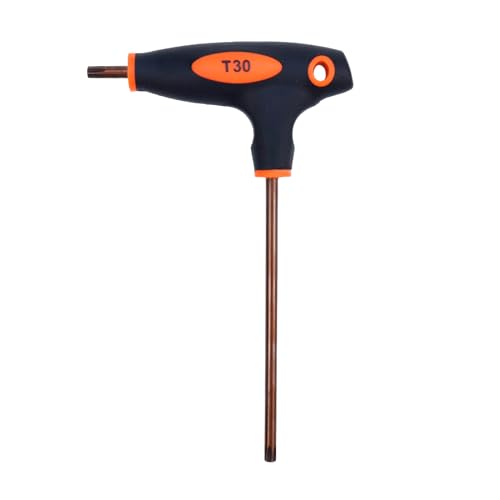 Image of Antrader T30 Anti Tamper Proof Torx Screwdriver,S2 Steel Dual End Wrench | Ergonomic T-Shaped Non-Slip Grip,Clear Size Marking & Wide Application