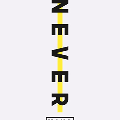 Image of Bewakoof Men's Never Mind Stripe Typography 100% Cotton T-Shirt- Oversized Fit, Round Neck, Long Sleeve