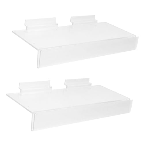HOMOCONO Shoe Rack Organizer Cabinet Wall Mounted Acrylic Shoe Shelf Slat Wall Shelves for Display and Storage