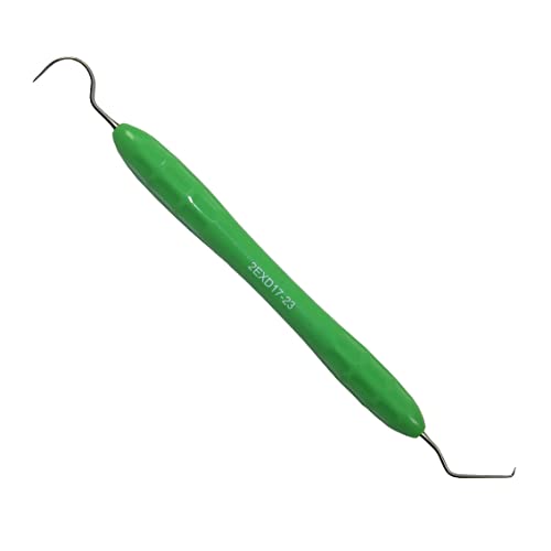 Osung Dental Explorer, Autoclavable Silicone Handle, DE, PRO5, Dental Clinical Sickle Explorer with Shepherd Hook Type and Orban Type Double Ends. Dentistry Equipment, Dental Sickle Explore