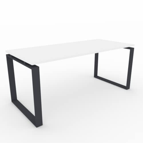 Genérico Mesa De Oficina Ideal Para Teletrabajo, Despachos, Sala De Estudios Y Ordenadores. Con Gran Amplitud Para Dar Mas Comodidad, Marco Cerrado Gris Grafito. 160x80, Blanco Genérico Mesa De Oficina Ideal Para Teletrabajo, Despachos, Sala De Estudios Y Ordenadores. Con Gran Amplitud Para Dar Mas Comodidad, Marco Cerrado Gris Grafito. 160x80, Blanco