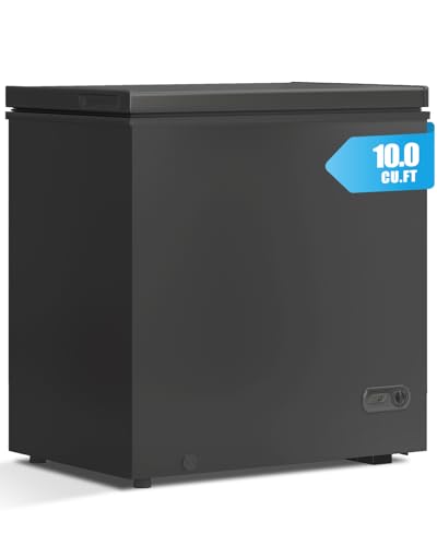 Muhub 10.0 Cu.Ft Deep Freezer Energy Saving Chest Freezer - Black