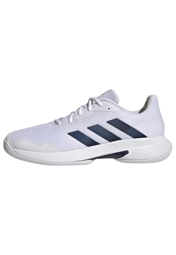 adidas Herren CourtJam Control Tennis Shoes, Cloud White/Team Navy/Cloud White, 43 1/3 EU