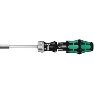 Wera 05073661002 Kraftform Kompakt 27 RA Slotted Ratcheting Screwdriver, 1/4″ Head, MULTI