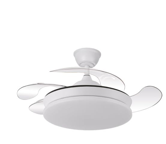 ABRILA Tridente Mini 59W White DC Fan | 4 Folding Blades | Remote Control | Timer