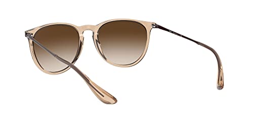 Ray-Ban Rb4171 Erika Round Sunglasses, Transparent Light Brown/Brown Gradient Dark Brown, 54 Mm #TOP5