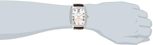 Romanson Men's TL0394MM1JAS6R Classic Precision Quartz Date and Retrograde Dual Time Zone 24 Hour GMT Function Watch