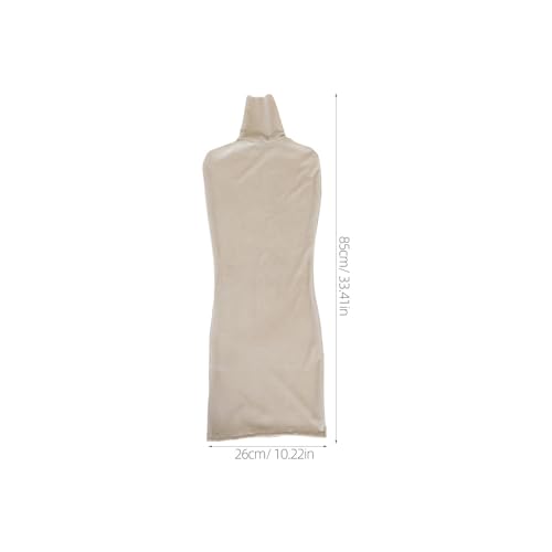 Funda de maniquí mujer beige DOITOOL de terciopelo reutilizable para costura 3