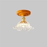 Abat-jour en verre au design floral charmant :