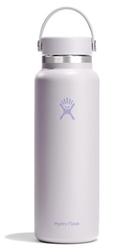 Image of Hydro Flask Water Bottle - Insulated Stainless Steel - Wide Mouth Flex Lid, Non Spill, Leakproof and Refillable in 40 Oz Cloud Pink