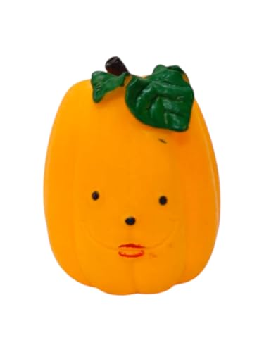 The Pets Company Vinyl Squeaky Chew Dog/Puppy Toy for Puppies & Small Dogs | Durable, Animal Design, Non-Toxic, for Playing, Teething and Chewing | Pumpkin - 9 Cm (Color May Vary)