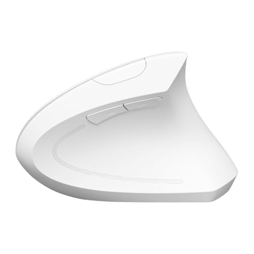 MOUSE SEM FIO RECARREGÁVEL 2.4 GHZ VERTICAL ERGONOMICO ORTOPEDICO POWER FIT 1600 DPI BRANCO USB - PM300
