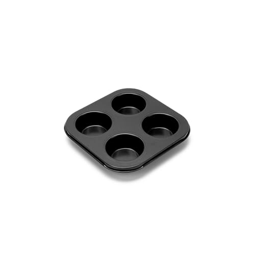 マフィン型 プレート 4個取り マフィンカップ型 ケーキ金型 ノンスティック 炭素鋼 ベーキングカップ ドーナツ型 タルト型 DIY プレート 粘りにくい パイ皿 キッチン ツール お菓子作り道具 マフィン、ケーキ、パン、エッグタルトなどを作るのに最適 (