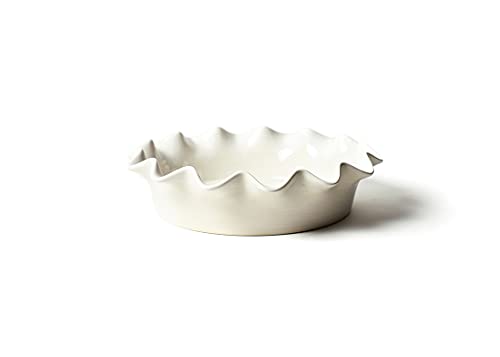 Coton Colors Signature White Ruffle 9in Pie Dish