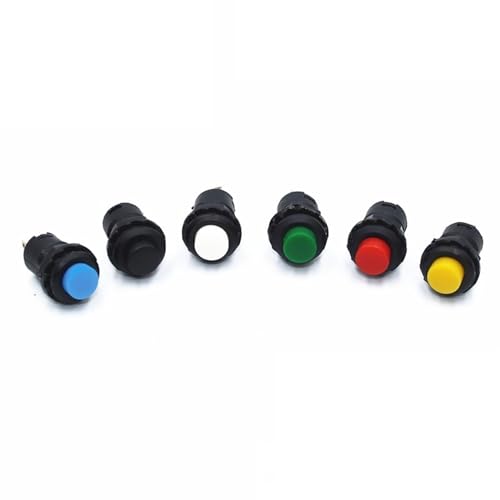 Interrupteur à bouton-poussoir DS228 DS428 commutateur momentané 12mm bouton vert 3A lot de 10