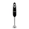 SMEG Handheld Immersion Blender 5 Speeds with Turbo Boost Stainless Steel Blades Nonslip Ergonomic Handle HBF11BLUS Black
