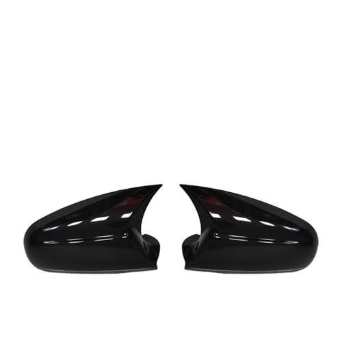 Ԃ̃obN~[nEWO For For Civic 8th Gen 1996-2001 2 Pieces Rearview Mirror Cover Cap Carbon Black(Bright black)