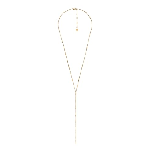 Image of Fossil Women's Ellis Toi Et Moi Gold-Tone Brass Station Necklace