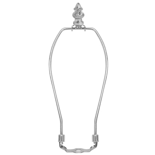 11IN Detachable Lamp Shade Harp Holder with Silver Solid Lamps Finials by BIWONUI - Used condition - US$8.25