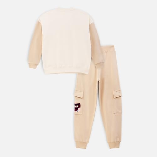 Image of Nap Chief Kids Cotton Printed Co ord Set for Boys & Girls, Sweatshirt And Joggers Clothing Set for Casual Wear