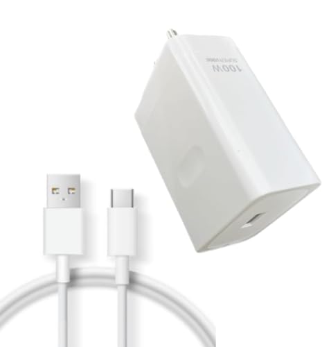 Image of Original 100Watt Supervooc USB Type C Charger Compatible with Op Po F27 Pro 5G,A3X 5G,F27,A77S,A78 5G,Reno10 Pro Plus,Reno 10 Pro 5G,Reno 8T 5G,F23 5G(100W /Op po-Charger)',White GFR648