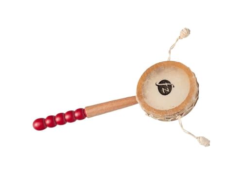 Fuzeau - Tan-Tan Peau Naturelle et Manche en Bois Peint - Instrument de Musique Ludique - Apprentissage du Rythme et de la Coordination - Idéal pour Éveil Musical Enfant et Collectif - Réf. 70773