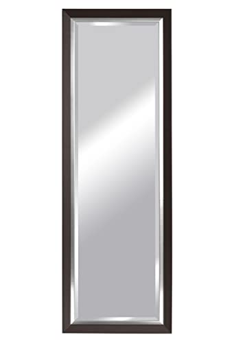 BD ART Miroir Mural Rectangulaire 46 x 136 cm, Cadre en Bois Massif, Miroir avec Cadre Wenge pour Salon, Couloir et Dressing