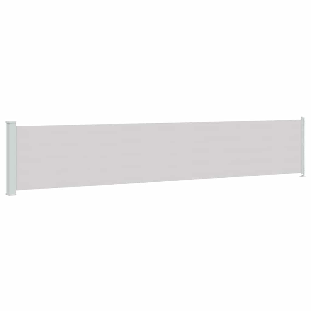 vidaXL Seitenmarkise Ausziehbar Sonnenschutz Sichtschutz Windschutz Seitenwandmarkise Seitenrollo Markise Balkon Terrasse Garten 117x600cm Grau
