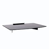 Mount World 1444 Compact Glass Component Single Shelf for DVD Player, Blu-ray Player, Cable Box, Satellite, Wii and Video Accessories (14.17