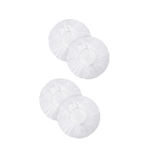 100 piezas de cubiertas desechables antideslizantes y resistentes al sudor de 100-120mm, blanco, para auriculares miniatura 4