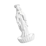 Btgghytr Andachtsfigur Lady of Lourdes, Kunstharz, Gebets-Rosenkranz, Perlen, Halter, Mehrzweck-Artefakt, religiöses Artefakt für Altäre, elegante heilige Figur