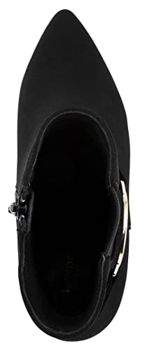 London Fog Womens Tori Winter Ankle Bootie Block Heeled Ankle Boot Black Size 10 #TOP26