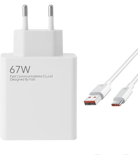Caricabatterie 67W per Xiaomi, caricabatterie per rapido Redmi Note 14 13 12,con USB C cavo 1M, adattatore 67W per Xiaomi 14 13 12 11 10 Poco F7 Ultra Redmi Turbo 4 Pro,Disponibile per altre marche