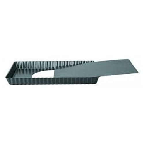 Ibili 823528 - Molde rectangular antiadherente rizado Fondo móvil Moka 20 x 28 cm