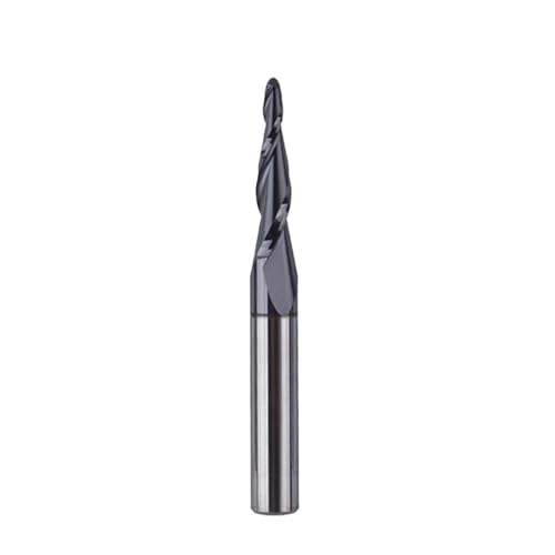 Fraise hélicoïdale conique R1.0 en carbure monobloc pour usinage stable