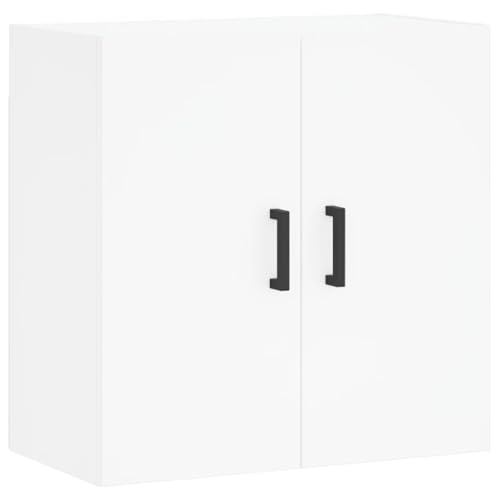 vidaXL Armoire Murale, Placard Suspendu avec Rangement, Meuble Flottant de Salon Salle de Séjour Intérieur, Moderne, Blanc Bois d'Ingénierie