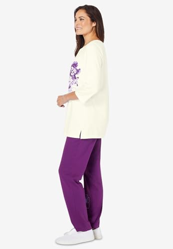 Woman Within Plus Size Floral Tee And Pant Set3