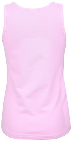 TupTam Unterhemden Mädchen Baumwoll Unterhemd 5er Pack Tank Top Ärmellos Kinder, Farbe: Schmetterling Rosa Lila Grau Dunkelblau, Größe: 110-116