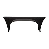 E EBETA Elastisch Biertischhussen Biertisch-Auflage & Tischdecke für 50cm Breite Bierzeltgarnitur Stretch Hussen für Festzeltgarnituren Hussen (Schwarz)