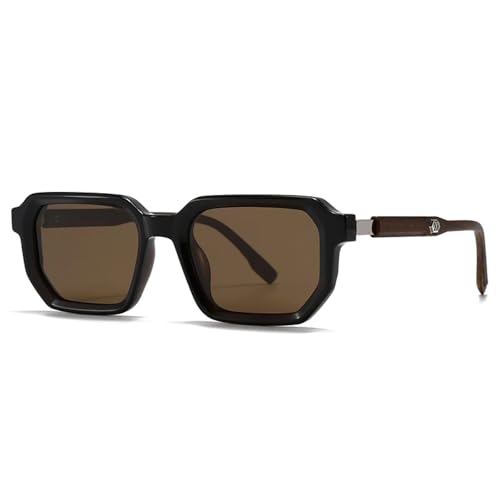 Lunettes de soleil rétro contre les reflets urbains avec style moderne marron